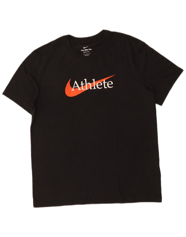 Tricou grafic Nike pentru bărbați Top mare din bumbac negru