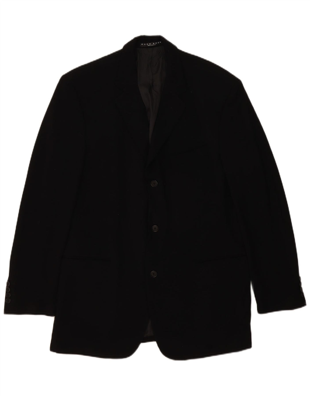 Blazer pentru bărbați Hugo Boss cu 3 nasturi EU 54 2XL Lână neagră