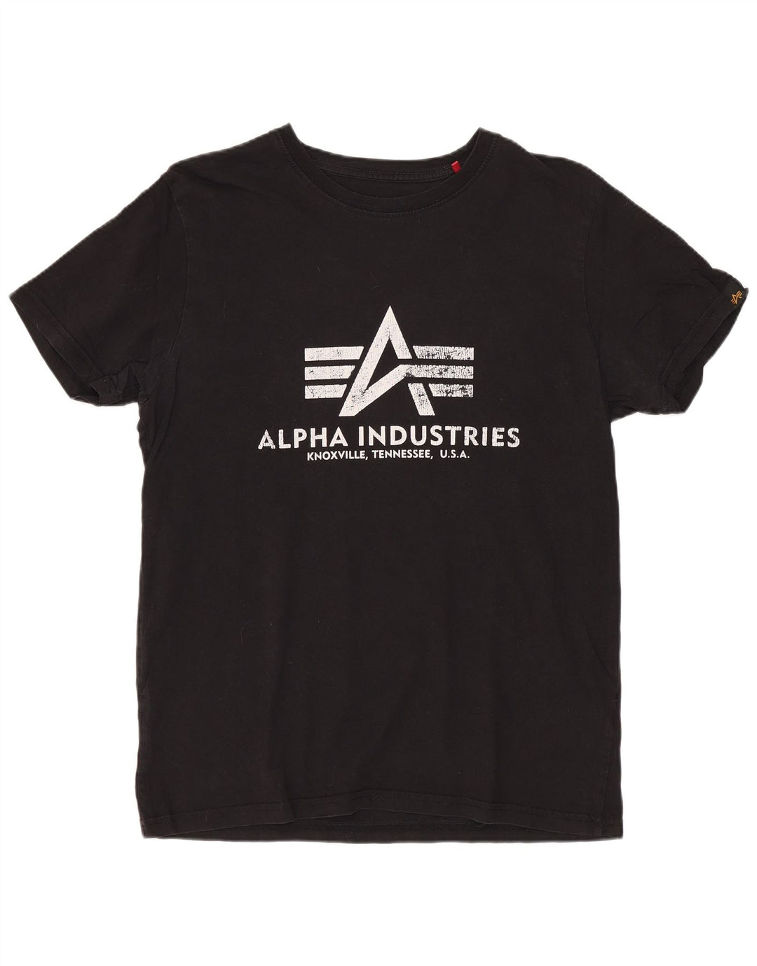 ALPHA INDUSTRIES Tricou grafic pentru femei Top UK 10 Small Black Bumbac