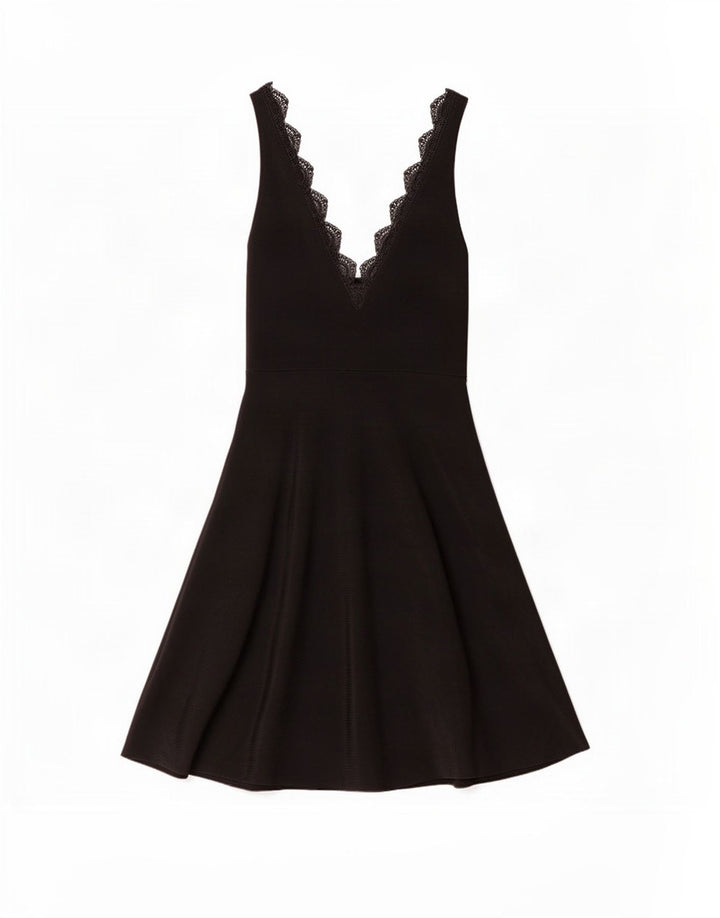 Rochie A-Line fără mâneci Zara pentru femei UK 12 Medium Black Viscose