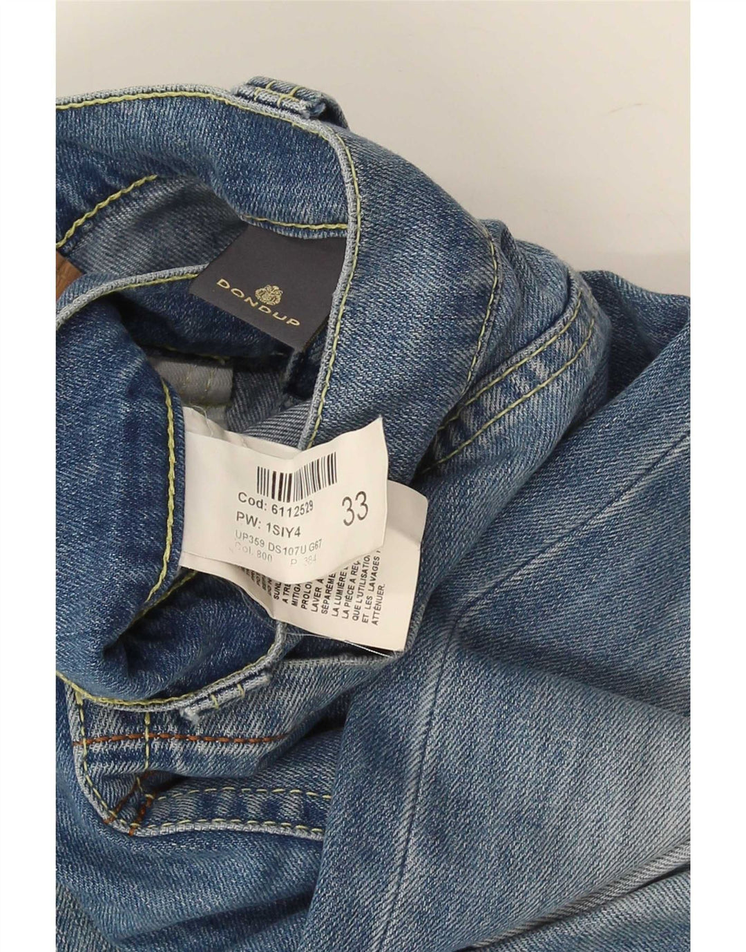 Dondup Blugi pentru bărbați slim, învechiți, L33 L32, bumbac albastru
