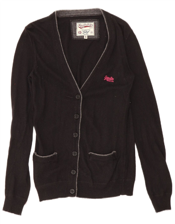 Pulover cardigan Superdry pentru femei UK 10 Small Black