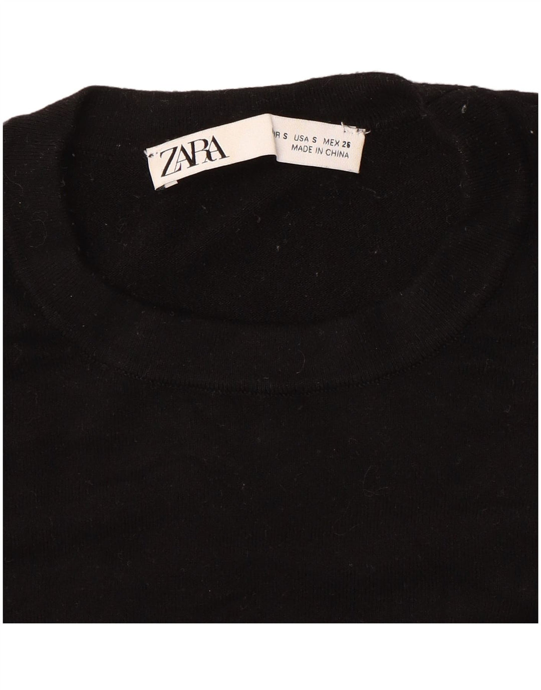 Pulover pentru damă Zara, cu gât turnut, UK 10 Mic Negru