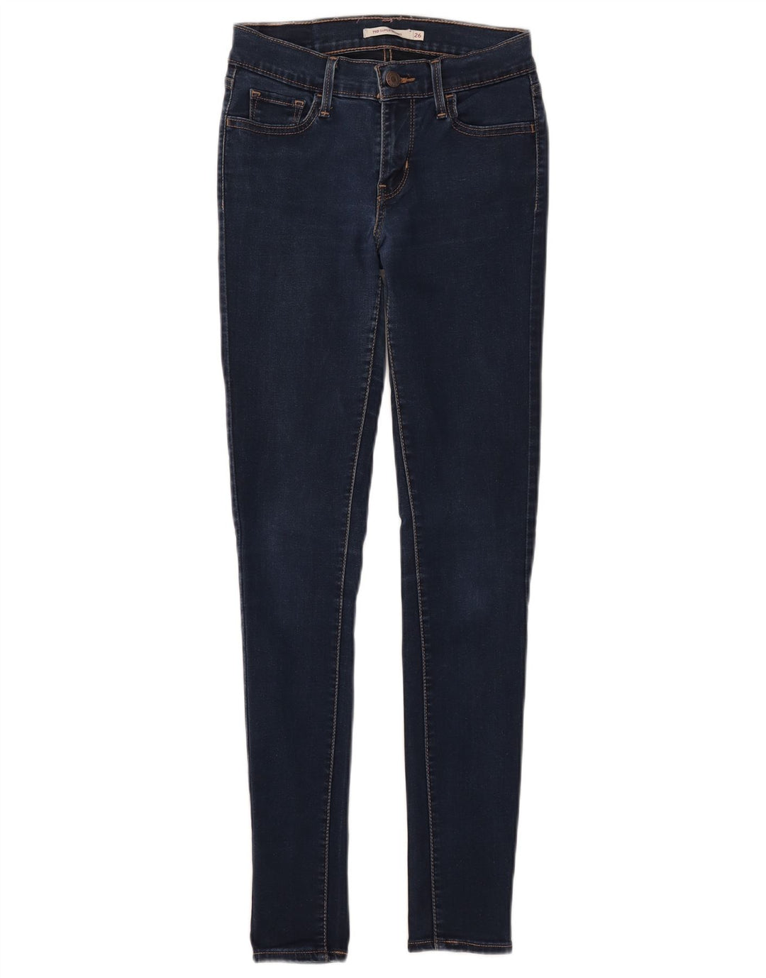 Blugi LEVI'S 710 Super Skinny W26 L30 Poliester bleumarin