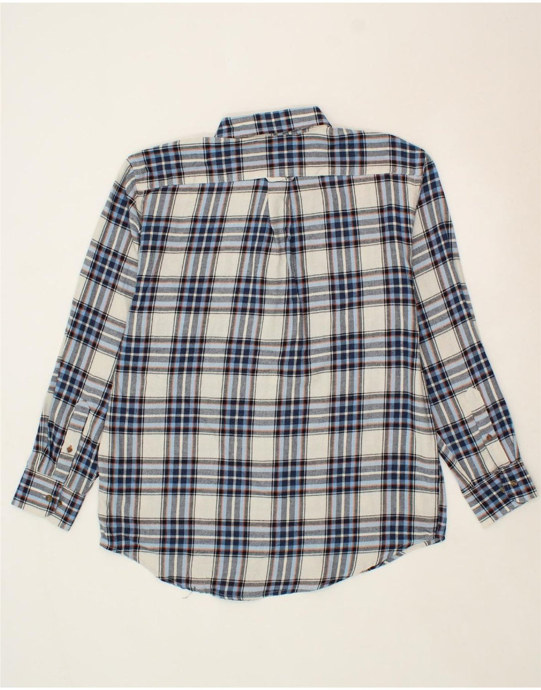 IZOD Mens Flannel Shirt Large Blue Check Cotton Vintage Izod and Second-Hand Izod from Messina Hembry 