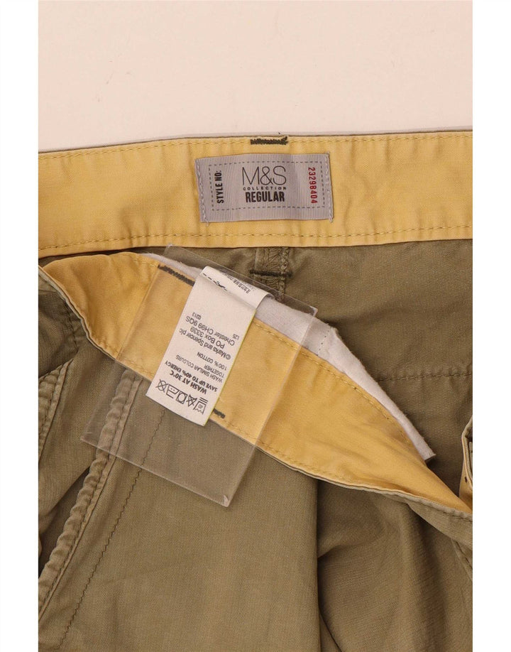 Pantaloni scurți cargo Marks & Spencer, pentru bărbați, W36 Large, kaki, bumbac