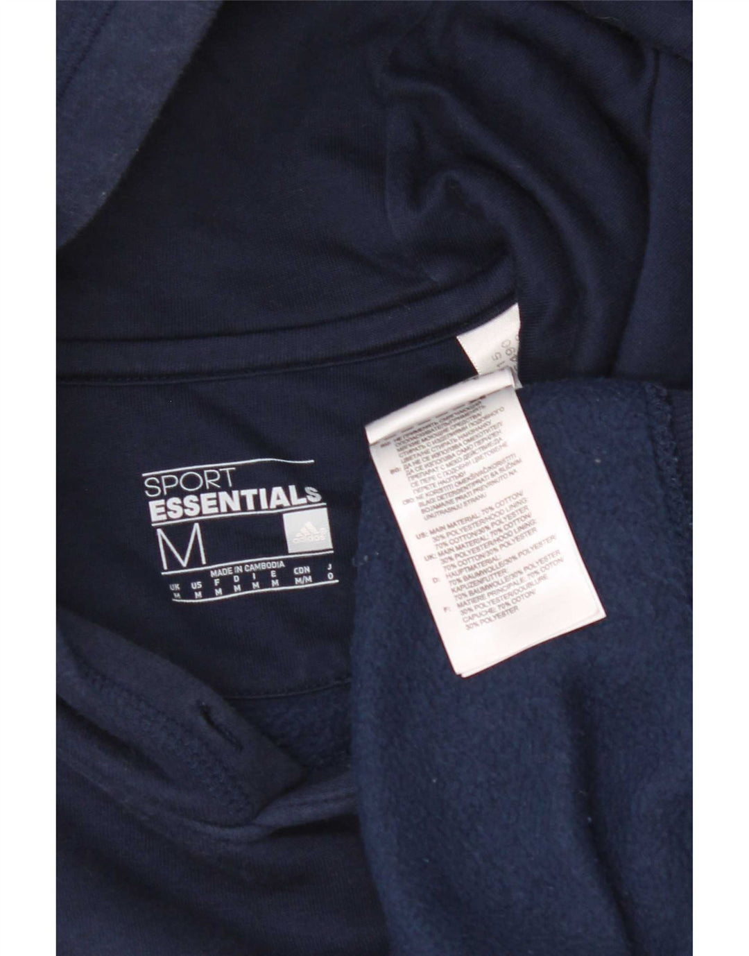 Pulover Adidas pentru bărbați, bumbac, albastru bleumarin mediu