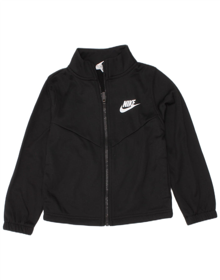 Jachetă de top pentru trening grafic Nike pentru băieți 3-4 ani XS poliester negru