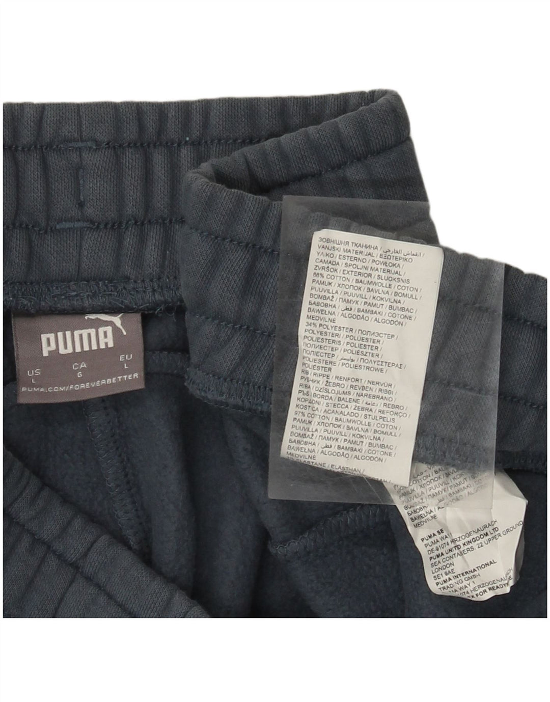Pantaloni de trening Puma pentru bărbați Pantaloni de jogging mari, albastru, bumbac
