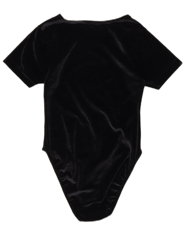 Body pentru femei din catifea MICHELLE UK 14 Medium Black Paisley Poliester