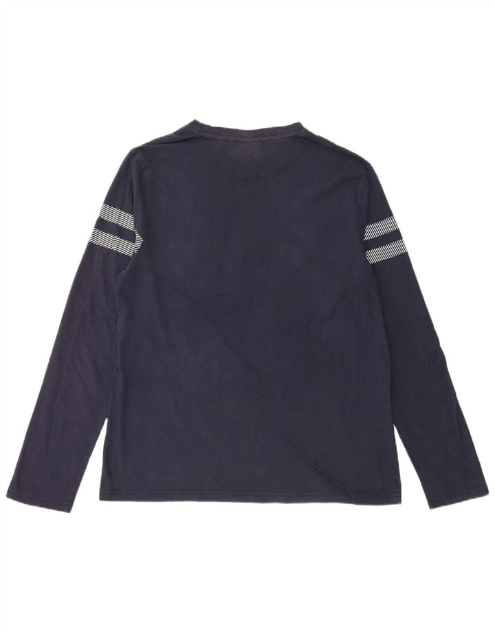 ELLESSE Top pentru femei cu mânecă lungă UK 16 mare, bleumarin, bumbac cu dungi