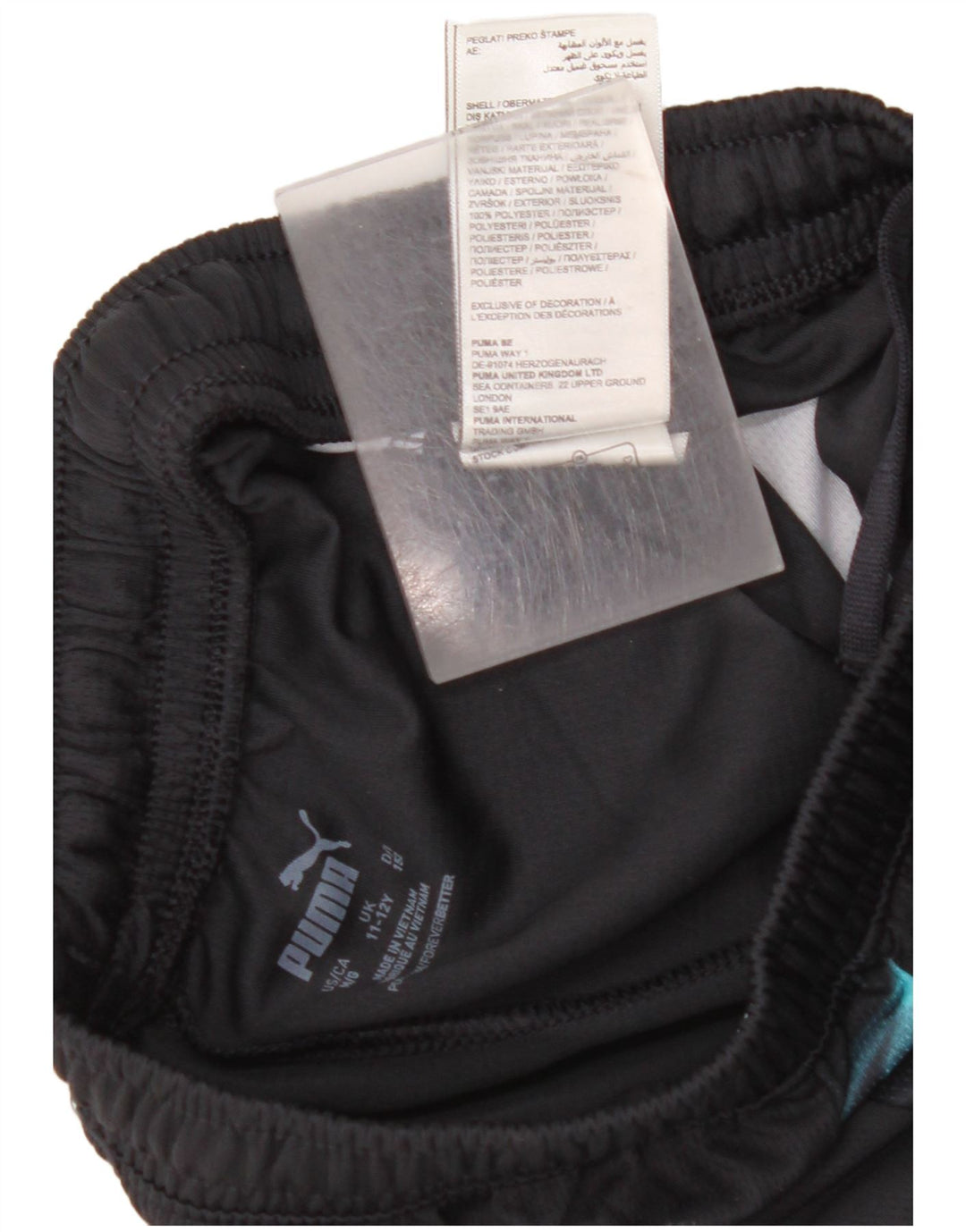 Pantaloni scurți sport PUMA Manchester City pentru băieți 11-12 ani, negru, color block