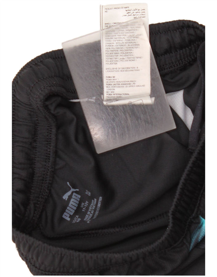 Pantaloni scurți sport PUMA Manchester City pentru băieți 11-12 ani, negru, color block