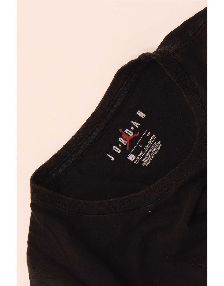 Tricou grafic Jordan pentru băieți Top 8-9 ani mic negru