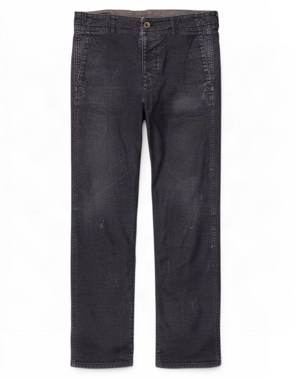 Marlboro Classics Blugi Distressed drepte pentru bărbați W36 L32 Bumbac bleumarin