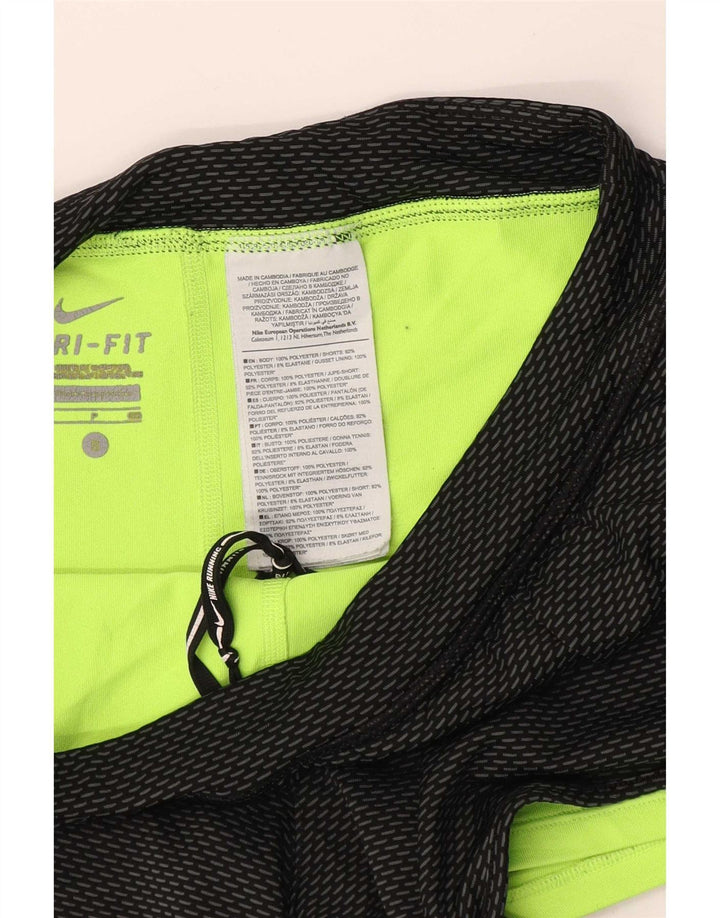 Pantaloni scurți sport Nike Dri Fit pentru femei UK 8 Small Negru Poliester
