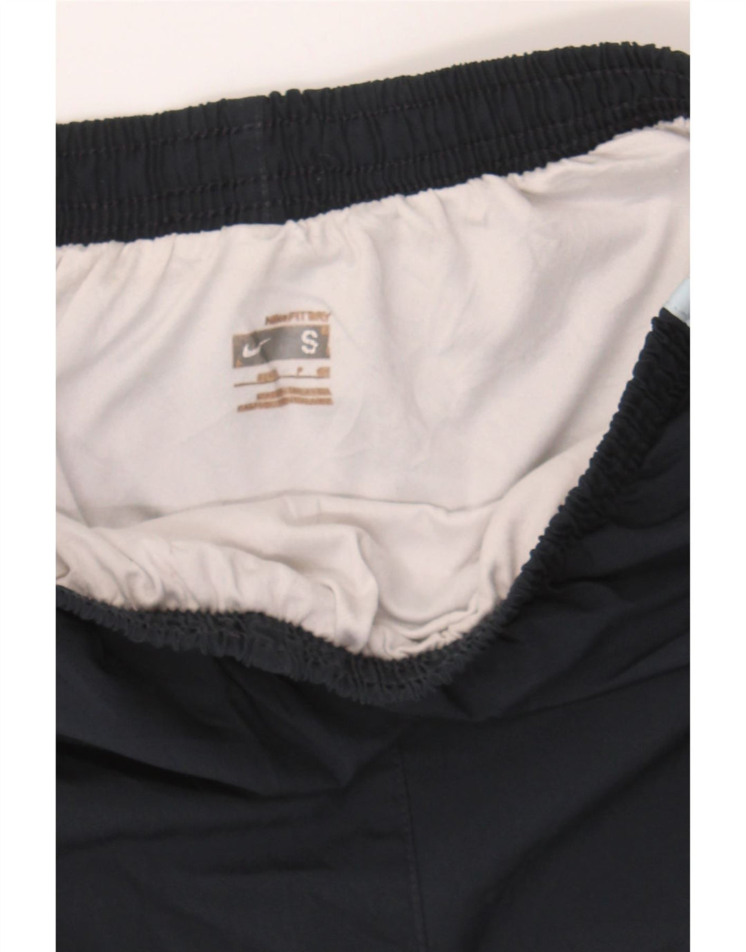 NIKE Womens Sport Shorts UK 10 Small  Navy Blue Colourblock Polyester Vintage Nike and Second-Hand Nike from Messina Hembry 