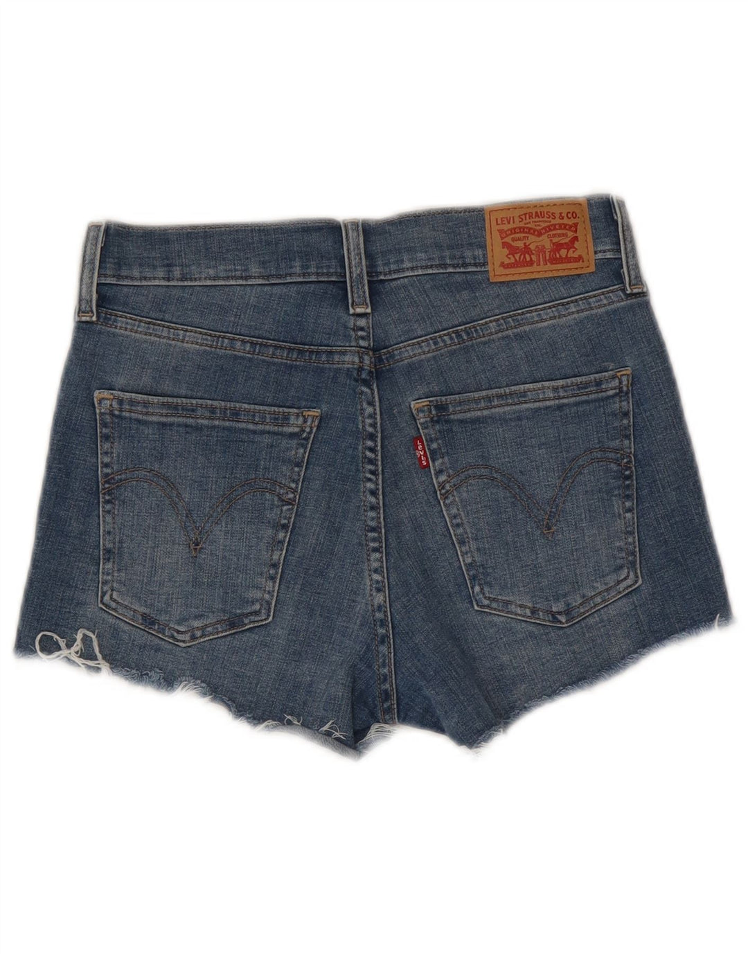 Pantaloni scurți Levi's din denim distressed W25 XS Bumbac albastru