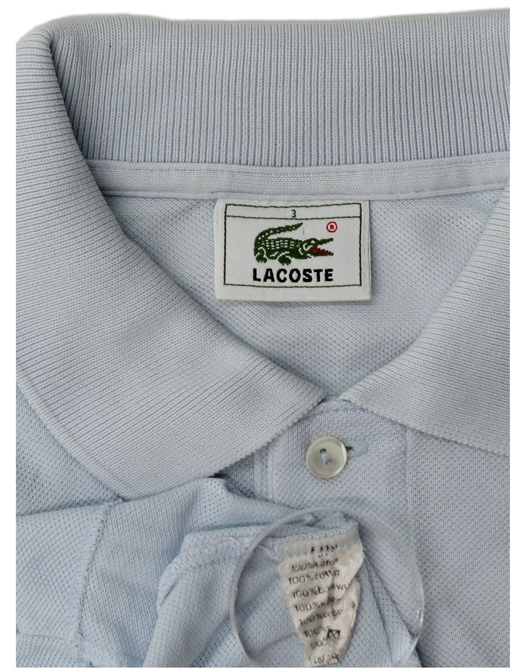 Tricou polo pentru bărbați Lacoste Mărimea 3 Bumbac albastru mic