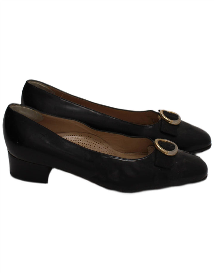 Valle Verde Femei Piele Ballet Flat Mărimea UK 6 Piele Neagră
