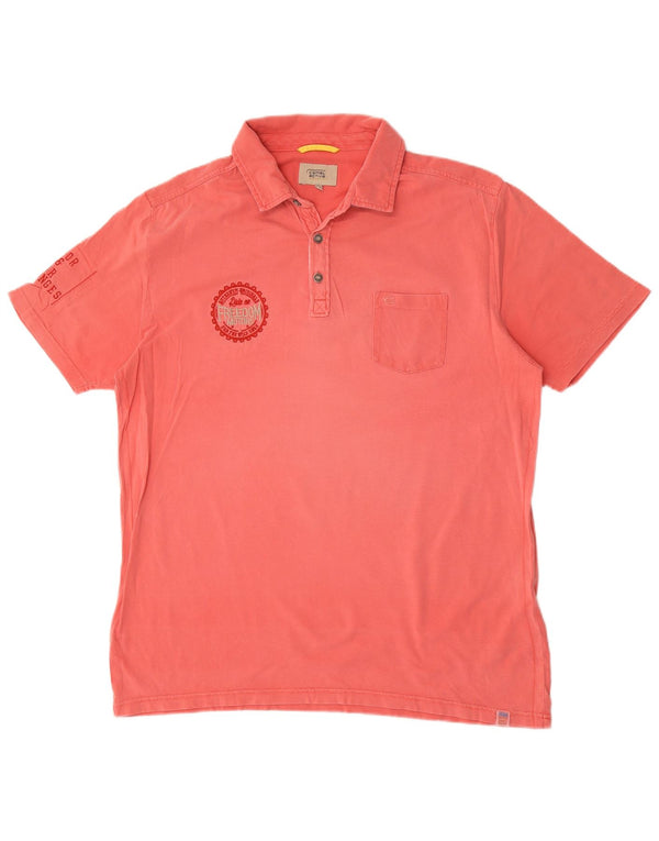 Camel Active pentru bărbați tricou polo grafic 2XL roz