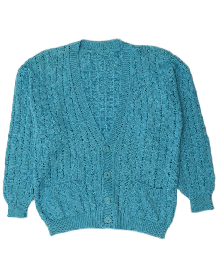 Cardigan Vintage pentru bărbați, mare, albastru