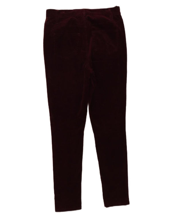 Pantaloni subțiri din velur pentru femei Oasis UK 10 mici L30 L28 bumbac maro