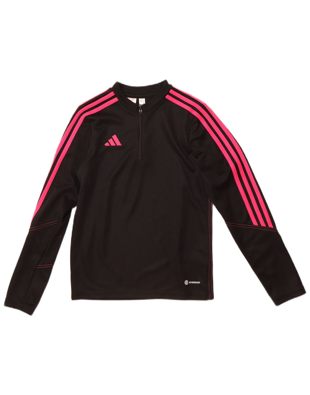 Adidas Fete Aeroready Zip Neck Pullover Trening Top 11-12 Ani Negru