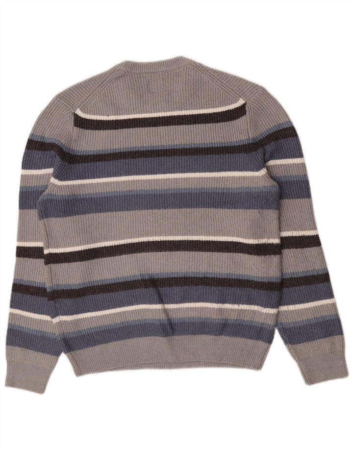 Pulover pentru bărbați Marks & Spencer, cu gât crew, cu dungi mari, multicolore