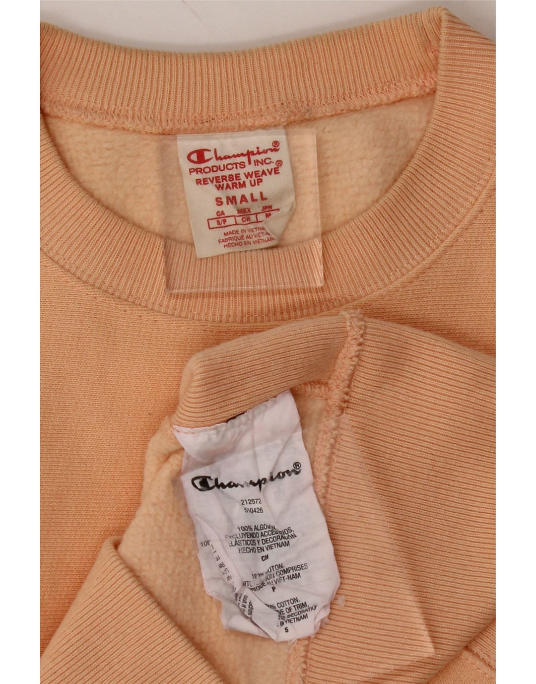 CHAMPION Mens Sweatshirt Jumper Small Orange Cotton Vintage Champion and Second-Hand Champion from Messina Hembry 