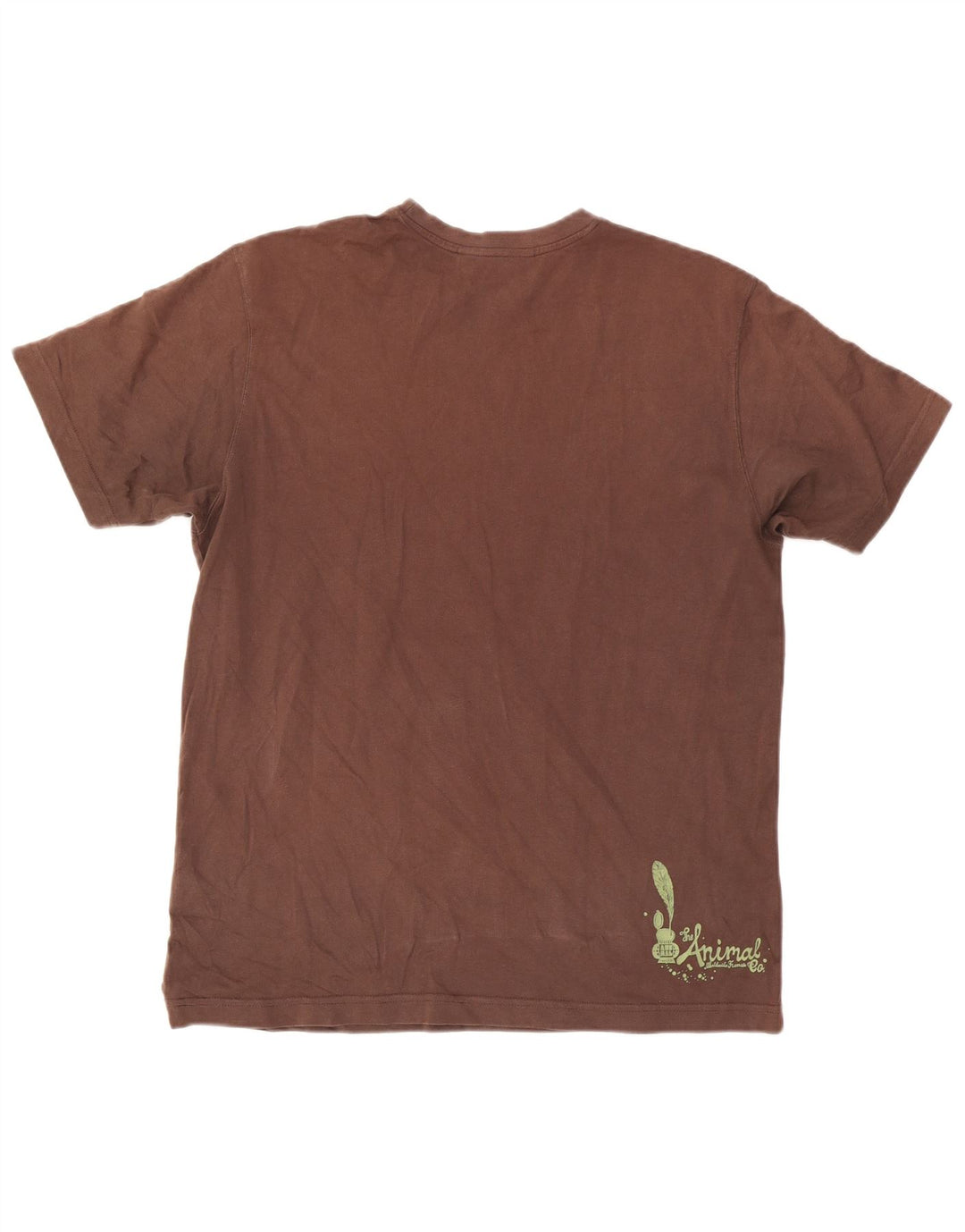 Tricou grafic pentru bărbați Animal Top mare, maro, bumbac
