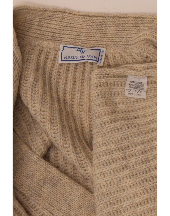 Cardigan Vintage pentru bărbați XL Lână bej