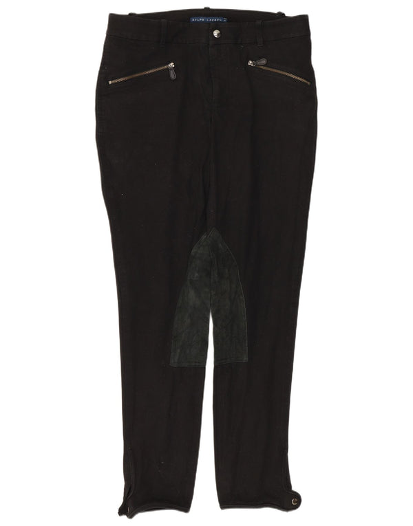 Pantaloni de călărie subțiri pentru femei Ralph Lauren US 8 Medium W30 L28 Bumbac negru