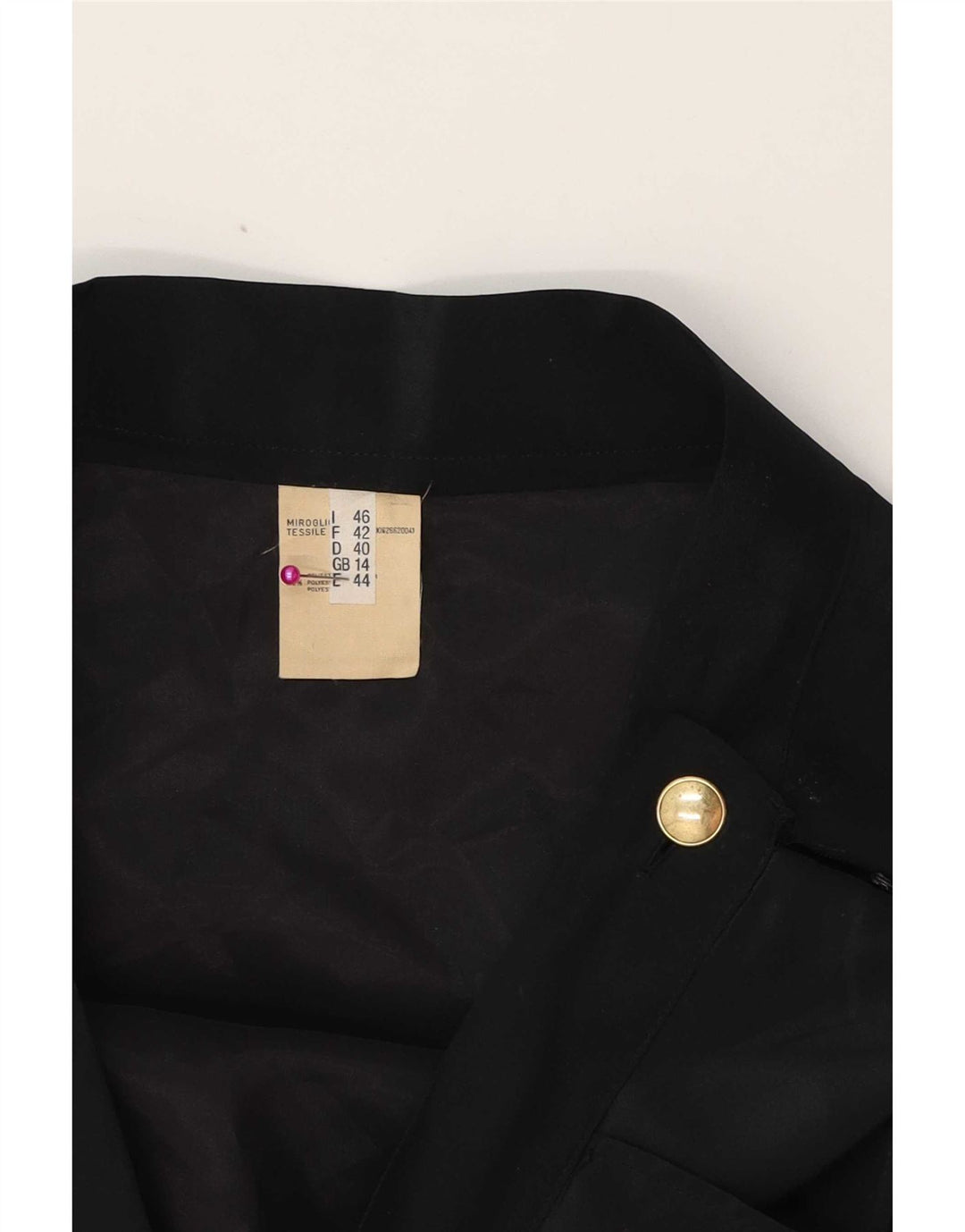 Fusta midi plisată vintage pentru femei UK 14 Medium W30 Poliester negru