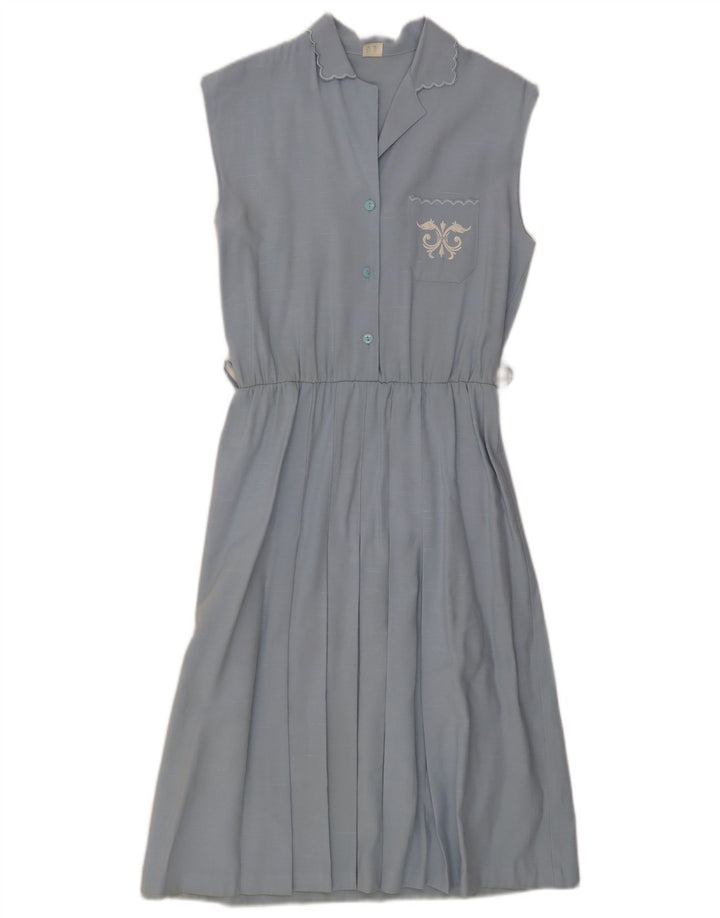 Rochie A-Line Fără Mâneci Vintage pentru Femei IT 44 Medium Blue Viscose