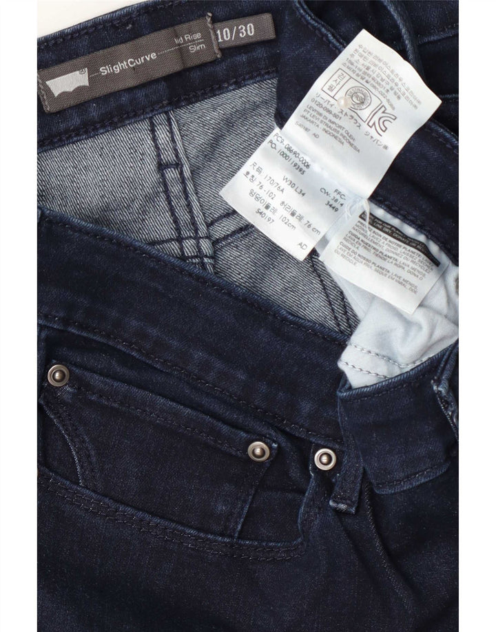 Blugi slim cu talie medie Levi's pentru femei L30 L34 bleumarin