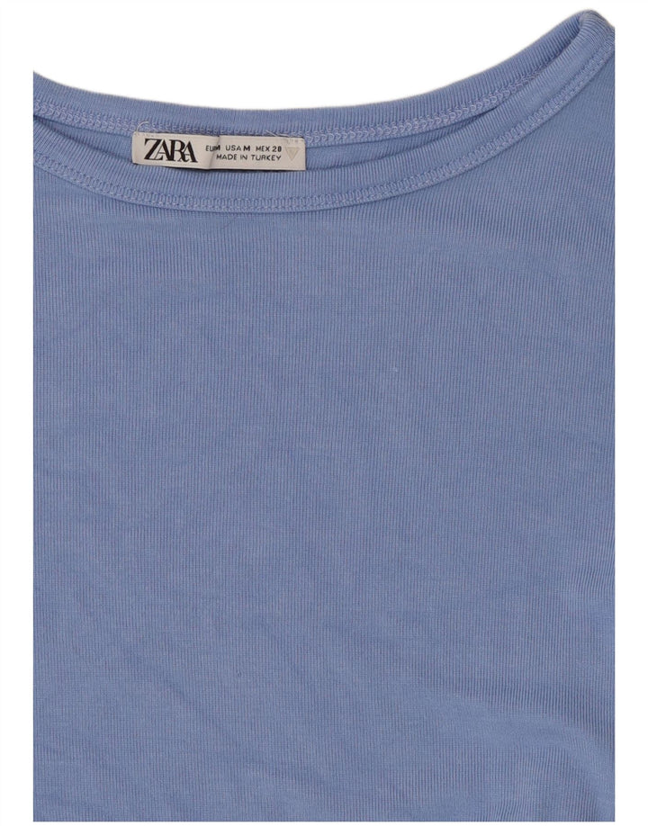 Top de tricou pentru femei Zara UK 12 Medium Blue