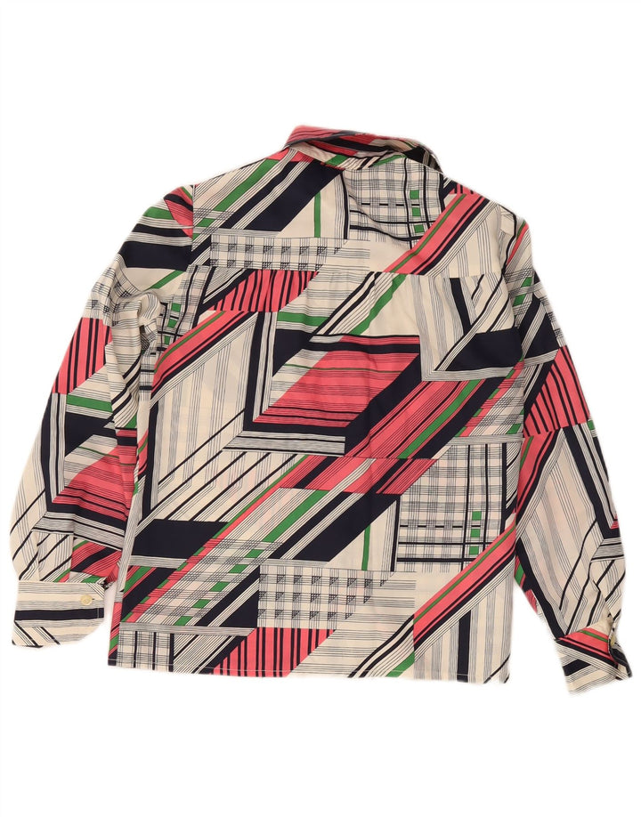 Cămașă Vintage pentru femei UK 12 Medium Multicolor Patchwork
