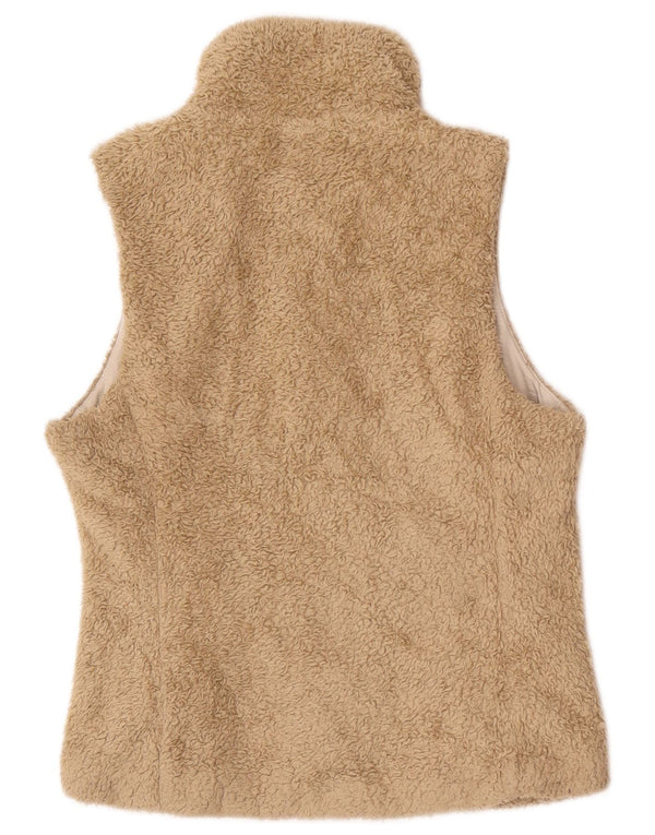 Patagonia Womens Fleece Gilet UK 10 Small Beige Poliester