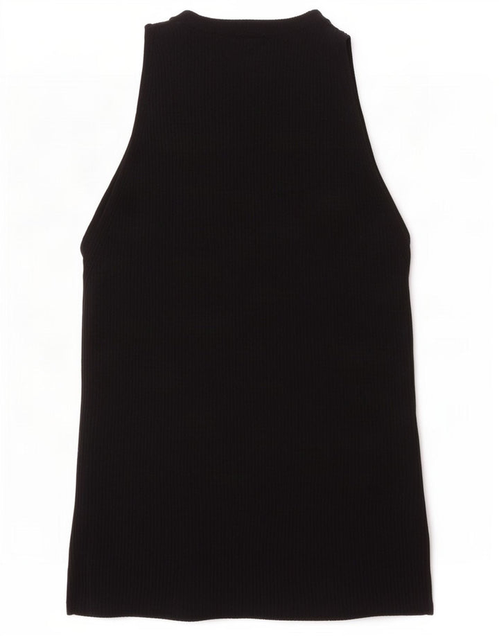 Vestă Crop Top pentru femei Zara UK 8 Small Black Viscose