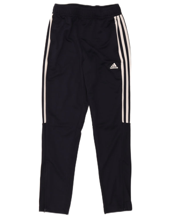 Adidas Boys Aeroready Tracksuit Trousers 11-12 Years Navy Blue Polyester
