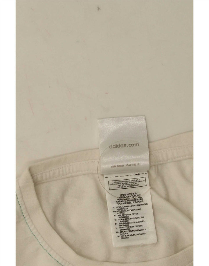 Tricou grafic pentru bărbați Adidas Top Mediu Alb Geometric Bumbac