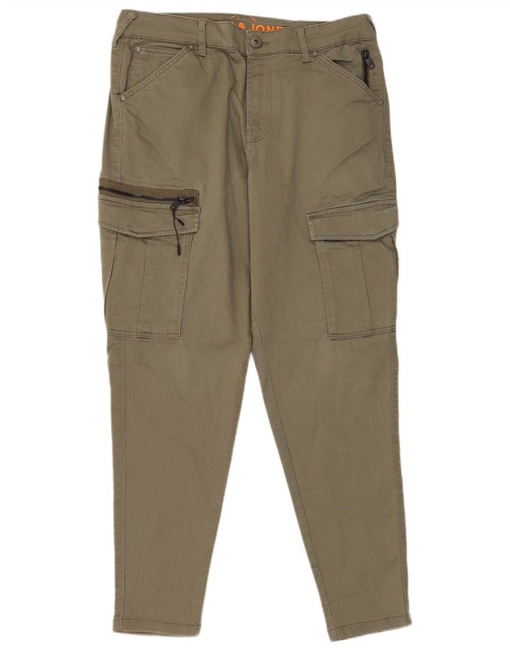 Pantaloni cargo slim pentru bărbați Jack & Jones L32 L28 kaki