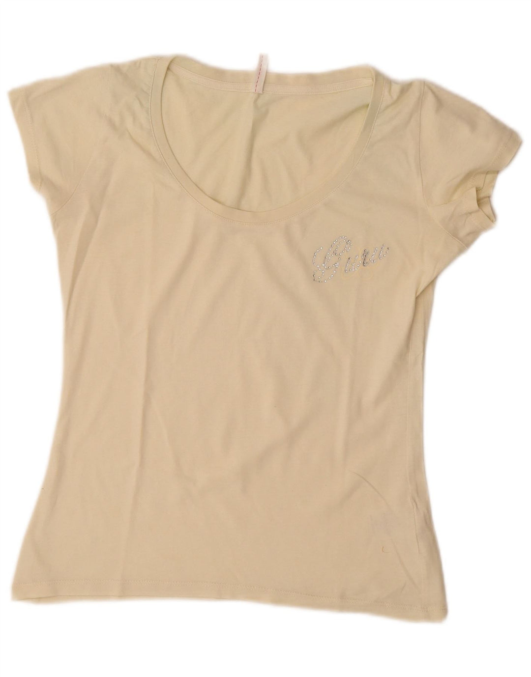 Tricou pentru femei Guru Top UK 12 Medium Off White Bumbac