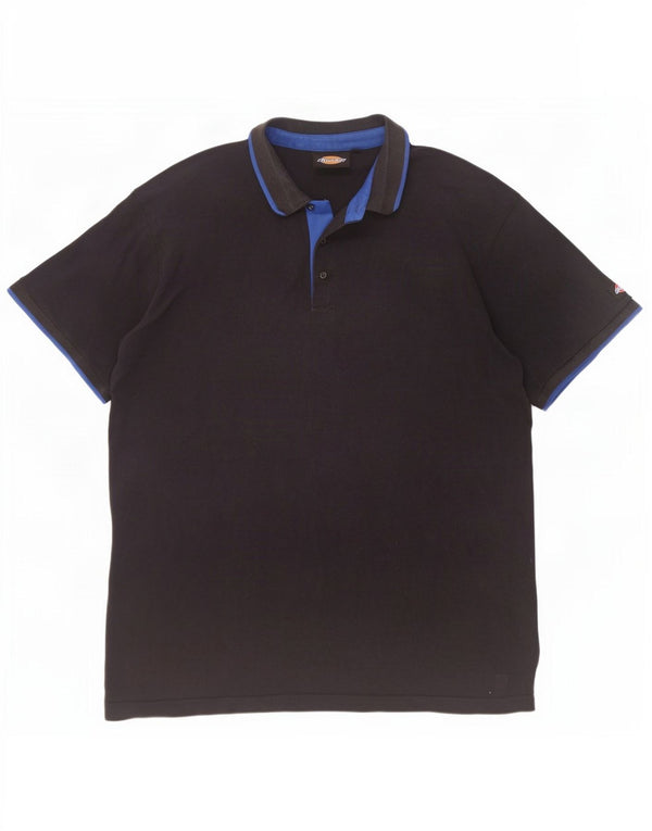 Tricou polo Dickies pentru bărbați 2XL, bumbac negru