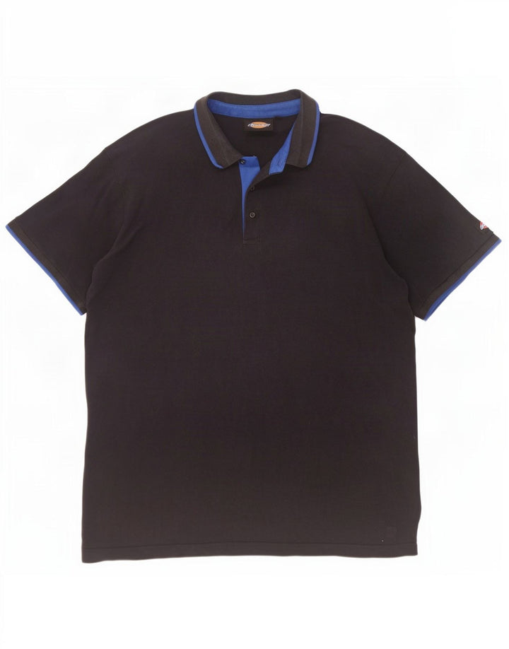 Tricou polo Dickies pentru bărbați 2XL, bumbac negru