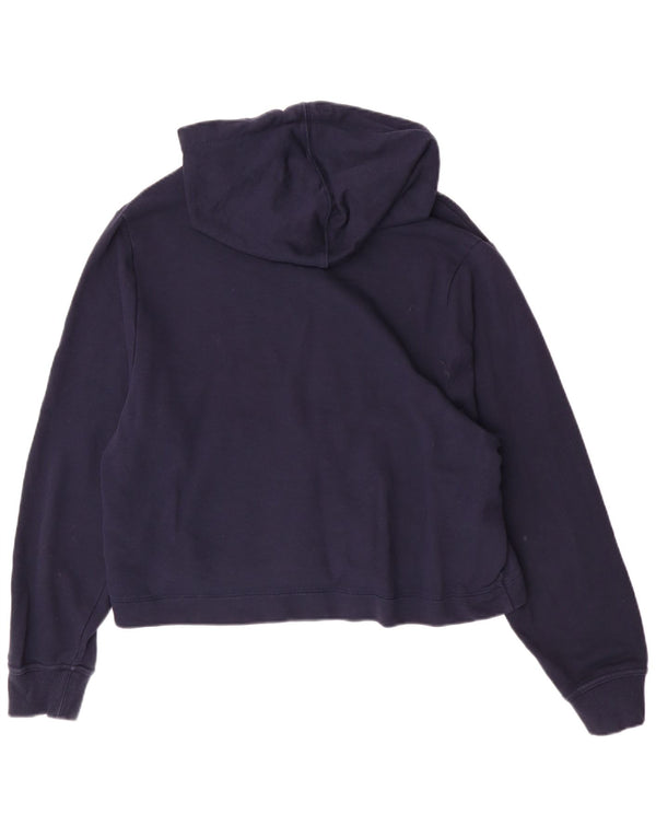 Pulover cu capota cu grafic Tommy Hilfiger pentru femei UK 14 Medium, bleumarin, bumbac