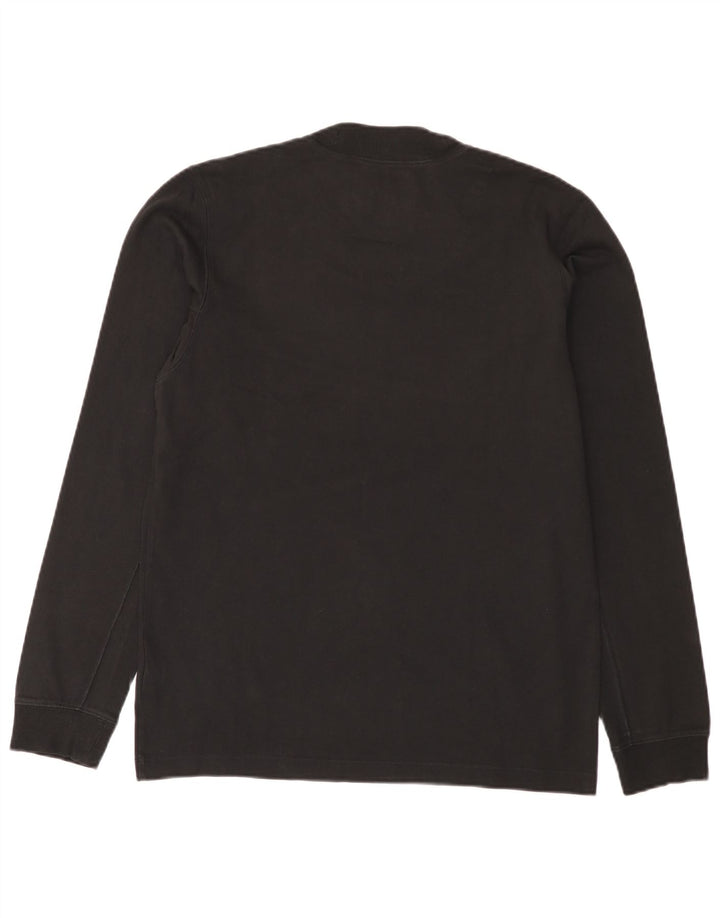 Top grafic pentru bărbați ADIDAS cu mânecă lungă, bumbac negru mic