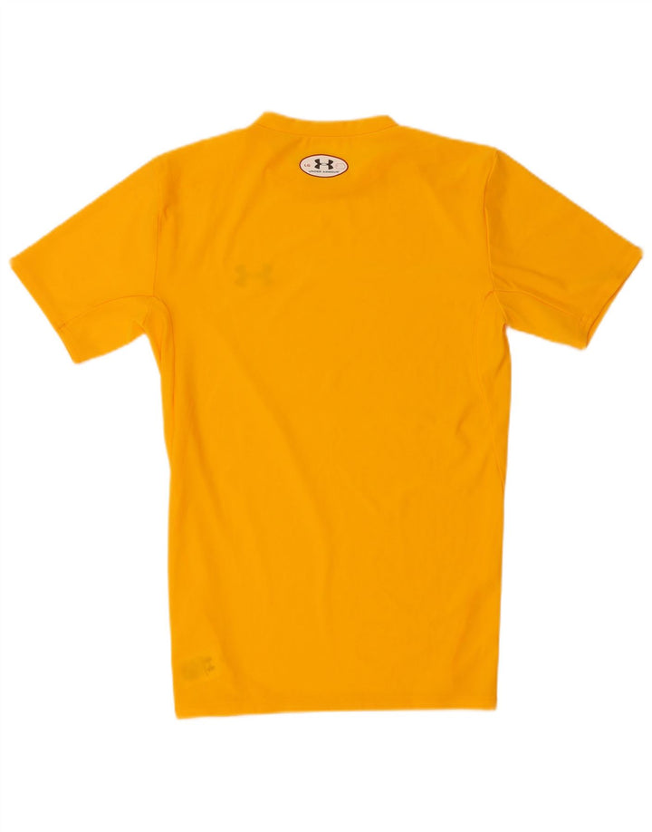 Tricou Under Armour pentru bărbați Heat Gear Top mare din poliester galben