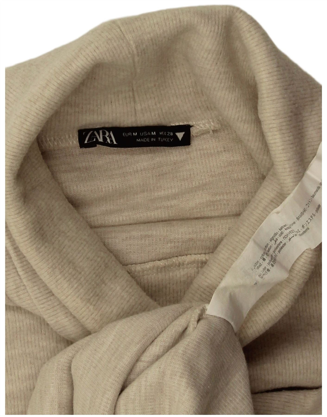 Vesta Top pentru femei Zara UK 12 Medium Bej Bumbac